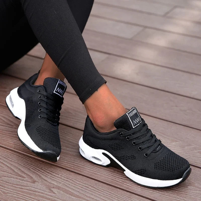 Damen Sneakers - Atmungsaktive Plattform-Schuhe mit Chunky Sohle für Sport und Freizeit 0