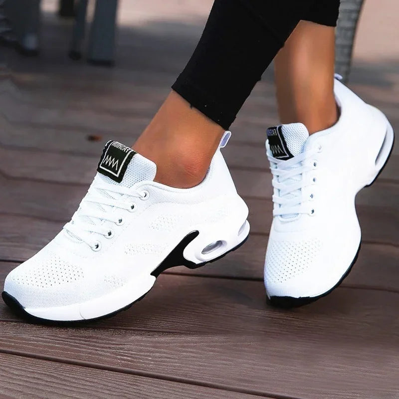 Damen Sneakers - Atmungsaktive Plattform-Schuhe mit Chunky Sohle für Sport und Freizeit 1