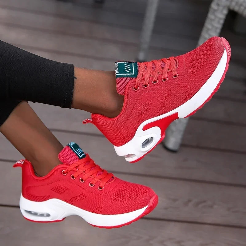 Damen Sneakers - Atmungsaktive Plattform-Schuhe mit Chunky Sohle für Sport und Freizeit 2