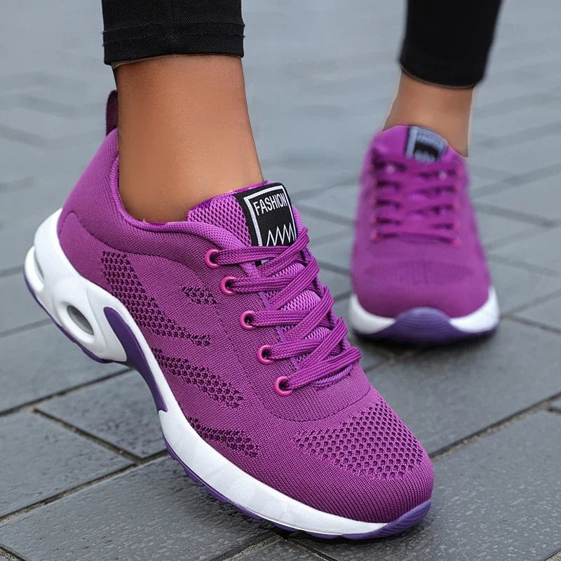 Damen Sneakers - Atmungsaktive Plattform-Schuhe mit Chunky Sohle für Sport und Freizeit 3