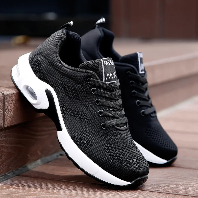 Damen Sneakers - Atmungsaktive Plattform-Schuhe mit Chunky Sohle für Sport und Freizeit 4