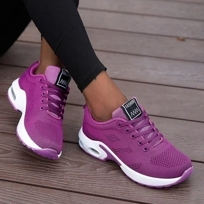 Damen Sneakers - Atmungsaktive Plattform-Schuhe mit Chunky Sohle für Sport und Freizeit 9