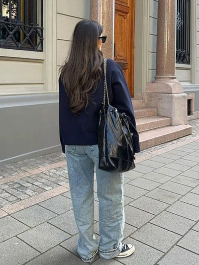 Damen Wintermantel mit Stehkragen, lässiger Schnitt, lange Ärmel 5