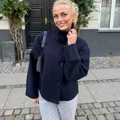 Damen Wintermantel mit Stehkragen, lässiger Schnitt, lange Ärmel 6