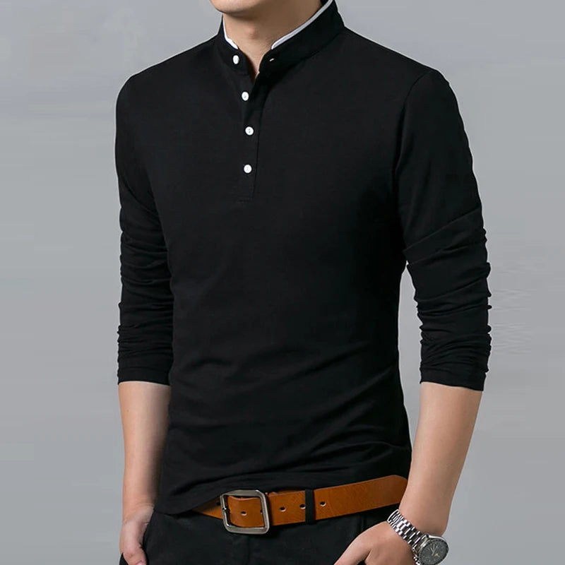 Lukas | Atmungsaktives Langarm-Poloshirt für Herren Business