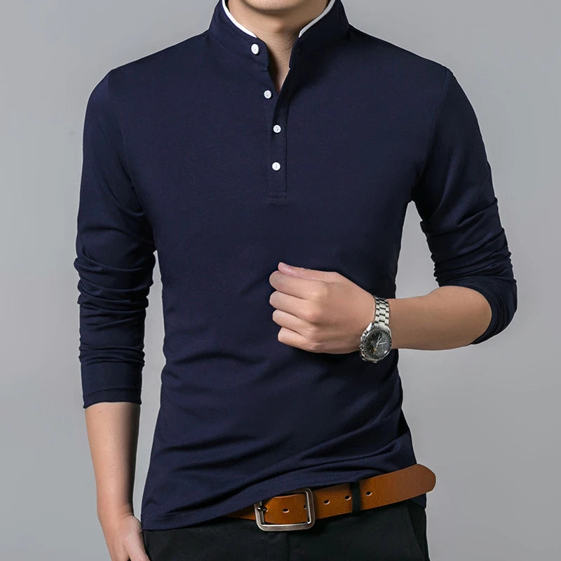 Lukas | Atmungsaktives Langarm-Poloshirt für Herren Business